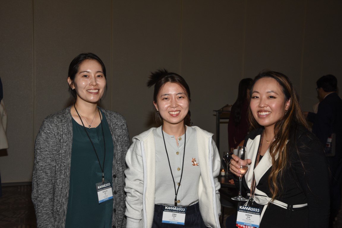 Members networking at convention reception