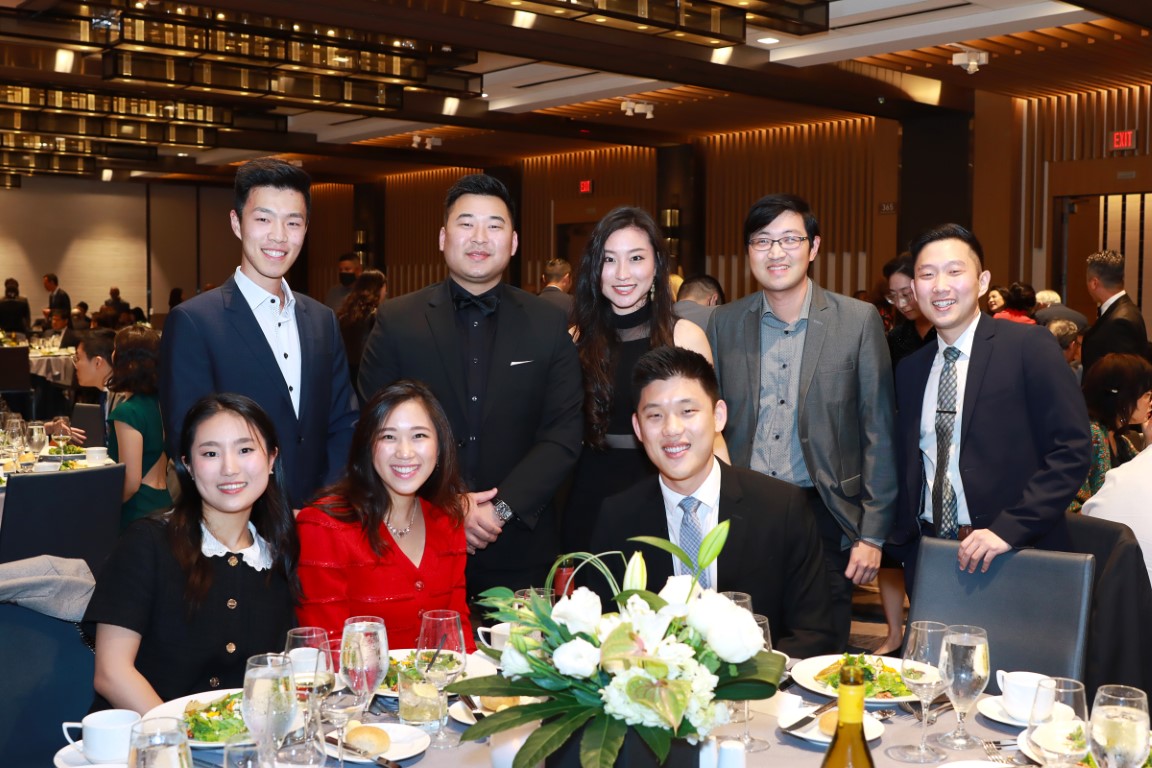 Young members at dinner gathering
